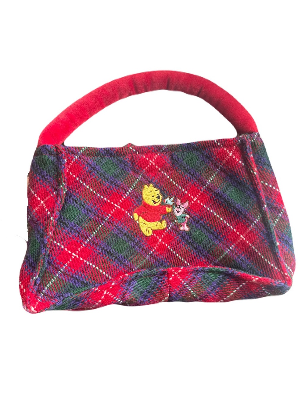 Disney Winnie the Pooh Plaid Mini Handbag Purse Y2K